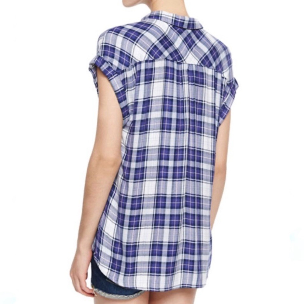 Rails Button Up Britt Short Sleeve Plaid Shirt In… - image 2